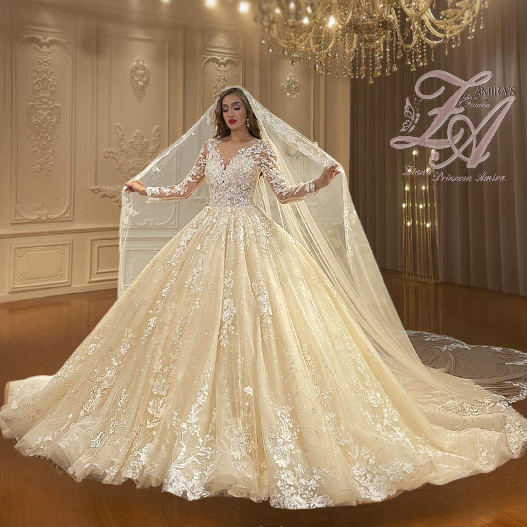 AAMIRA VESTIDO PRINCESA DULCE NOVIA ALTA COSTURA